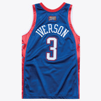 NBA Allen Iverson 2004 All-Star Authentic Basketball Jersey, Royal Sportswear Jersey Shirt, Sleeveless Athletic Tank Jersey, Casual Gift for Men