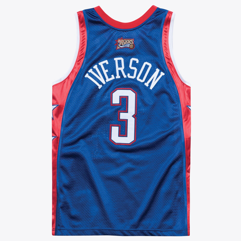 NBA Allen Iverson 2004 All-Star Authentic Basketball Jersey, Royal Sportswear Jersey Shirt, Sleeveless Athletic Tank Jersey, Casual Gift for Men