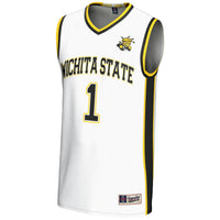 Wichita State Shockers Basketball Jersey, White Sportswear Jersey Shirt, Sleeveless Athletic Tank Jersey, Casual Gift for Men