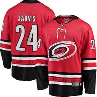 Seth Jarvis Carolina Hurricanes Hockey Jersey, Red Breakaway Sportswear Jersey Shirt, Long Sleeve Hockey Sweater Jersey, Casual Gift for Men