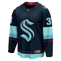 Philipp Grubauer Seattle Kraken Hockey Jersey, Navy Breakaway Sportswear Jersey Shirt, Long Sleeve Hockey Sweater Jersey, Casual Gift for Men