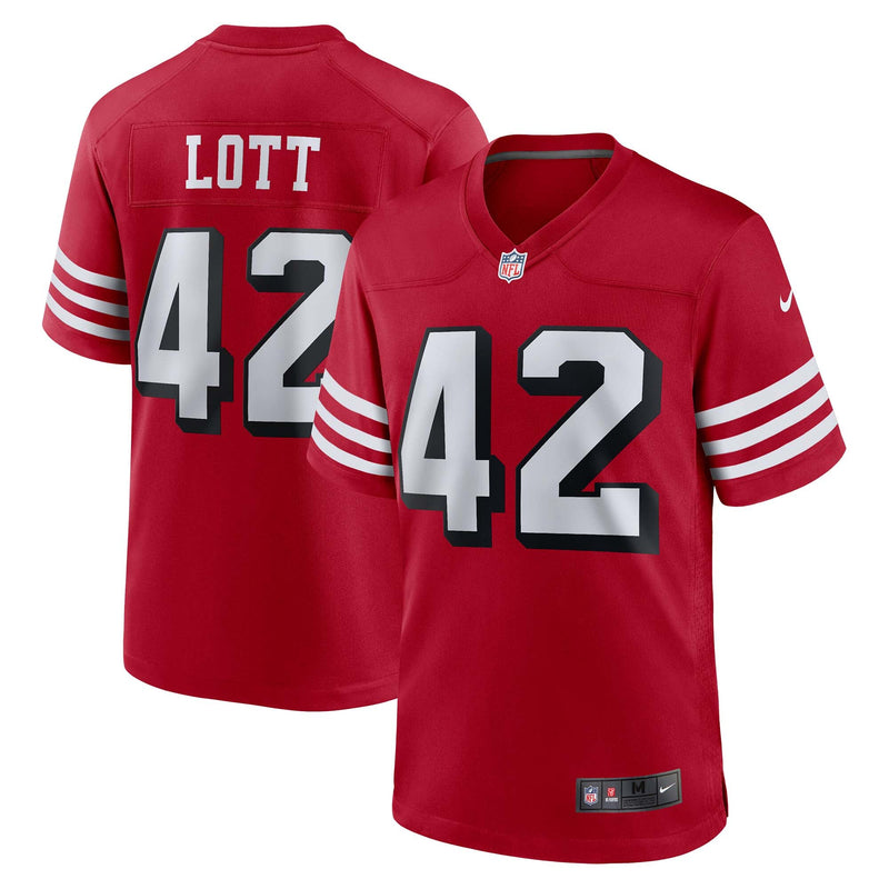 Ronnie Lott San Francisco 49ers Football Jersey, Scarlet Sportswear Jersey Shirt, Lightweight Breathable Athletic Jersey, Casual Gift for Men