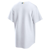 Athletics Baseball Jersey, White Replica Sportswear Jersey Shirt, Lightweight Breathable Athletic Jersey, Casual Gift for Men, Style 203182770