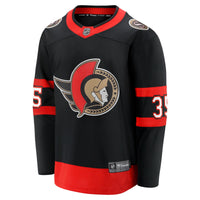 Linus Ullmark Ottawa Senators Hockey Jersey, Black Breakaway Sportswear Jersey Shirt, Long Sleeve Hockey Sweater Jersey, Casual Gift for Men