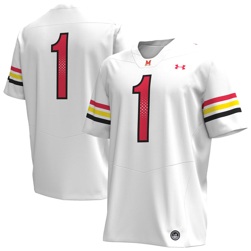 Maryland Terrapins Football Jersey, White Replica Sportswear Jersey Shirt, Lightweight Breathable Athletic Jersey, Casual Gift for Men