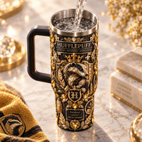 Gilded Loyalty - Hufflepuff Badger Crest Tumbler