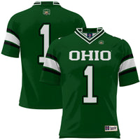 Ohio Bobcats Football Jersey, Green Sportswear Jersey Shirt, Lightweight Breathable Athletic Jersey, Casual Gift for Men, Style 200425286