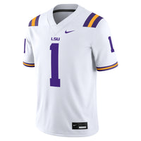 LSU Tigers Football Jersey, White Game Sportswear Jersey Shirt, Lightweight Breathable Athletic Jersey, Casual Gift for Men
