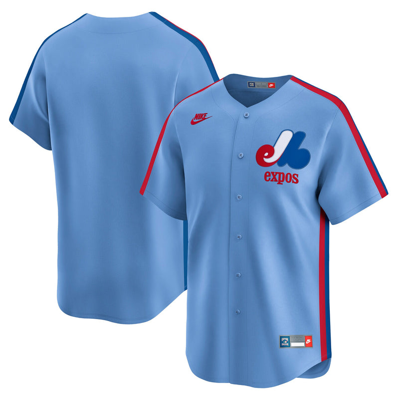 Montreal Expos Light Blue Cooperstown Collection Baseball Jersey, Sportswear Jersey Shirt, Lightweight Athletic Jersey, Casual Gift for Men