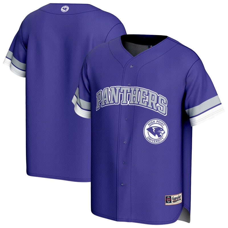 High Point Panthers Baseball Jersey, Purple Sportswear Jersey Shirt, Lightweight Breathable Athletic Jersey, Casual Gift for Men