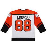 Eric Lindros Philadelphia Flyers Hockey Jersey, White Sportswear Jersey Shirt, Long Sleeve Hockey Sweater Jersey, Casual Gift for Men
