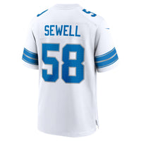 Penei Sewell Detroit Lions Football Jersey, White Game Sportswear Jersey Shirt, Lightweight Breathable Athletic Jersey, Casual Gift for Men