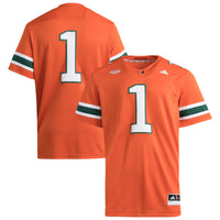 Miami Hurricanes Football Jersey, Orange Sportswear Jersey Shirt, Lightweight Breathable Athletic Jersey, Casual Gift for Men, Style 202538848