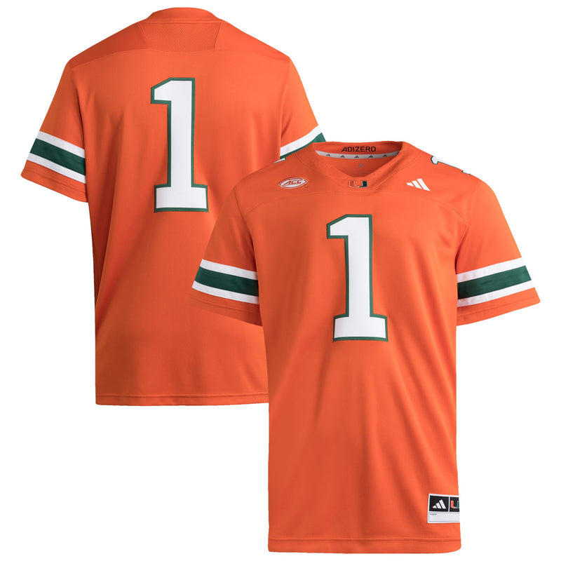 Miami Hurricanes Football Jersey, Orange Sportswear Jersey Shirt, Lightweight Breathable Athletic Jersey, Casual Gift for Men, Style 202538848