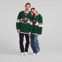 Minnesota Wild Hockey Jersey, Green Premium Sportswear Jersey Shirt, Long Sleeve Hockey Sweater Jersey, Casual Gift for Men, Style 202015698