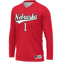 Nebraska Huskers Volleyball Jersey, Scarlet Lightweight Sportswear Jersey Shirt, Lightweight Breathable Athletic Jersey, Casual Gift for Men