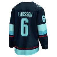 Adam Larsson Seattle Kraken Hockey Jersey, Blue Breakaway Home Sportswear Jersey Shirt, Long Sleeve Hockey Sweater Jersey, Casual Gift for Men