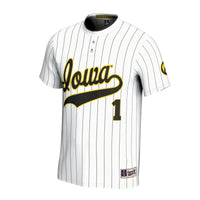 Iowa Hawkeyes Softball Jersey, White Fashion Lightweight Sportswear Jersey Shirt, Lightweight Breathable Athletic Jersey, Casual Gift for Men