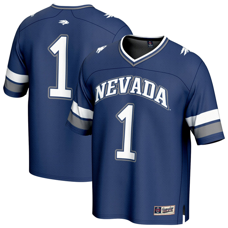 Nevada Wolf Pack Football Jersey, Navy Fashion Lightweight Sportswear Jersey Shirt, Lightweight Breathable Athletic Jersey, Casual Gift for Men
