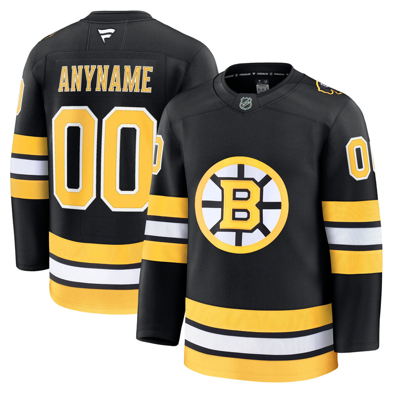 Boston Bruins Hockey Jersey, Black Premium Home Sportswear Jersey Shirt, Long Sleeve Hockey Sweater Jersey, Casual Gift for Men, Style 203133907