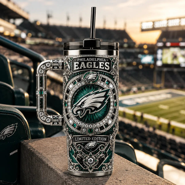 PHI Regalia - Jeweled Emblem Tumbler in Midnight Green - main
