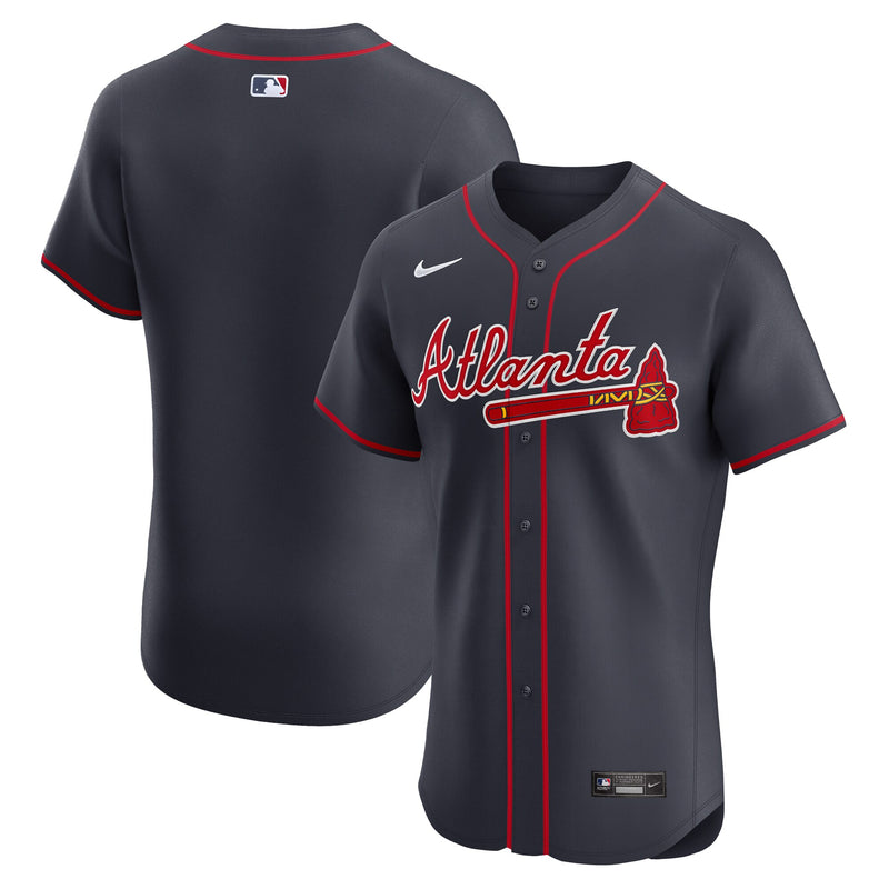 Atlanta Braves Baseball Jersey, Navy Elite Alternate Sportswear Jersey Shirt, Lightweight Breathable Athletic Jersey, Casual Gift for Men