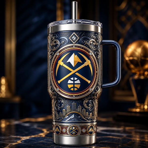 DEN Medallion - Navy and Gold Heritage Crest Tumbler - main