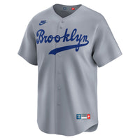 Brooklyn Dodgers Gray Cooperstown Collection Limited Baseball Jersey, Sportswear Jersey Shirt, Lightweight Athletic Jersey, Casual Gift for Men