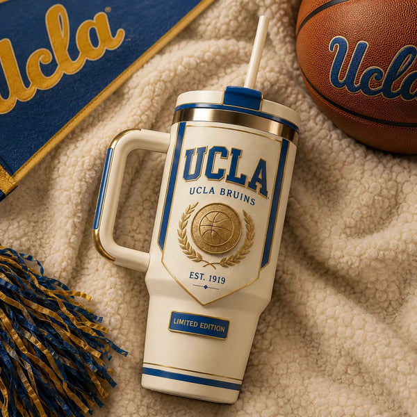 UCLA Crest, Cream and Gold - Collegiate Heritage Tumbler - main