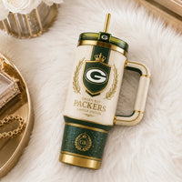 GB Heritage Crest - Cream and Forest Green Tumbler