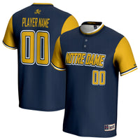 Notre Dame Fighting Irish Softball Jersey, Navy Lightweight Sportswear Jersey Shirt, Lightweight Breathable Athletic Jersey, Casual Gift for Men