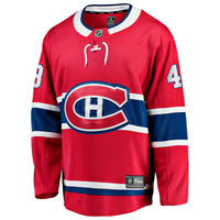 Lane Hutson Montreal Canadiens Hockey Jersey, Red Breakaway Home Sportswear Jersey Shirt, Long Sleeve Hockey Sweater Jersey, Casual Gift for Men