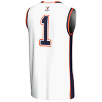 Virginia Cavaliers Lightweight Basketball Jersey, White Sportswear Jersey Shirt, Sleeveless Athletic Tank Jersey, Casual Gift for Men