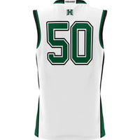 Hawaii Rainbow Warriors Basketball Jersey, White Lightweight Sportswear Jersey Shirt, Sleeveless Athletic Tank Jersey, Casual Gift for Men