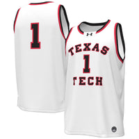 Texas Tech Red Raiders Basketball Jersey, White Replica Throwback Sportswear Jersey Shirt, Sleeveless Athletic Tank Jersey, Casual Gift for Men