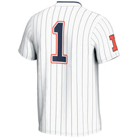 Illinois Fighting Illini Lightweight Softball Jersey, White Sportswear Jersey Shirt, Lightweight Breathable Athletic Jersey, Casual Gift for Men