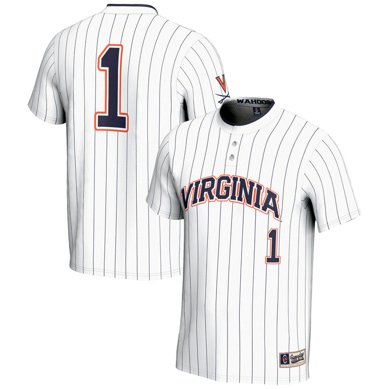 Virginia Cavaliers Softball Jersey, White Sportswear Jersey Shirt, Lightweight Breathable Athletic Jersey, Casual Gift for Men, Style 200146402