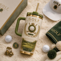 Precision, Passion, Legacy - A Golf Crest in Ivory and Green