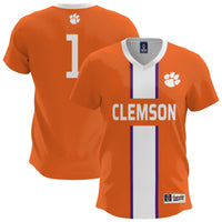 Clemson Tigers Soccer Jersey, Orange Sportswear Jersey Shirt, Lightweight Breathable Athletic Jersey, Casual Gift for Men, Style 200422644