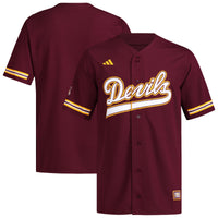 Arizona State Sun Devils Baseball Jersey, Maroon Retro Sportswear Jersey Shirt, Lightweight Breathable Athletic Jersey, Casual Gift for Men