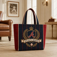 ATL Crest - Heritage Emblem Tote in Navy and Red