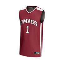UMass Minutemen Basketball Jersey, Maroon Fashion Lightweight Sportswear Jersey Shirt, Sleeveless Athletic Tank Jersey, Casual Gift for Men