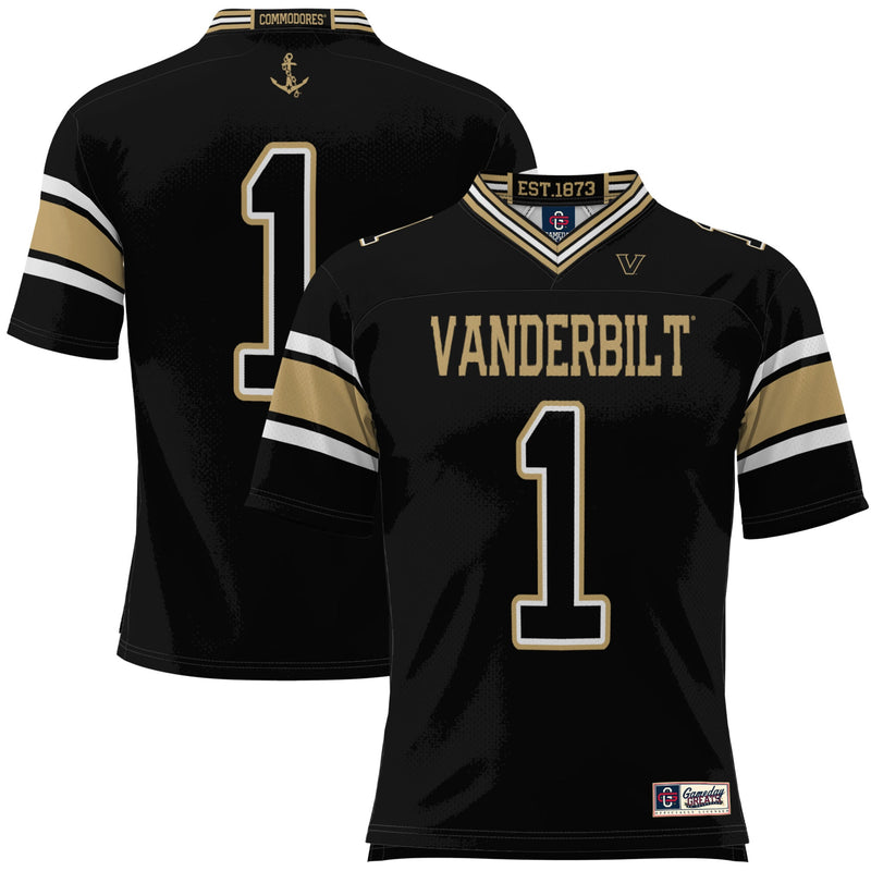 Vanderbilt Commodores Football Jersey, Sportswear Jersey Shirt, Lightweight Breathable Athletic Jersey, Casual Gift for Men, Style 200425294