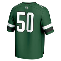 Hawaii Rainbow Warriors Lightweight Football Jersey, Green Sportswear Jersey Shirt, Lightweight Breathable Athletic Jersey, Casual Gift for Men