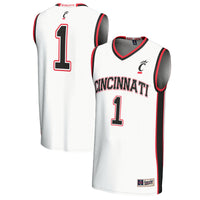 Cincinnati Bearcats Basketball Jersey, White Fashion Lightweight Sportswear Jersey Shirt, Sleeveless Athletic Tank Jersey, Casual Gift for Men