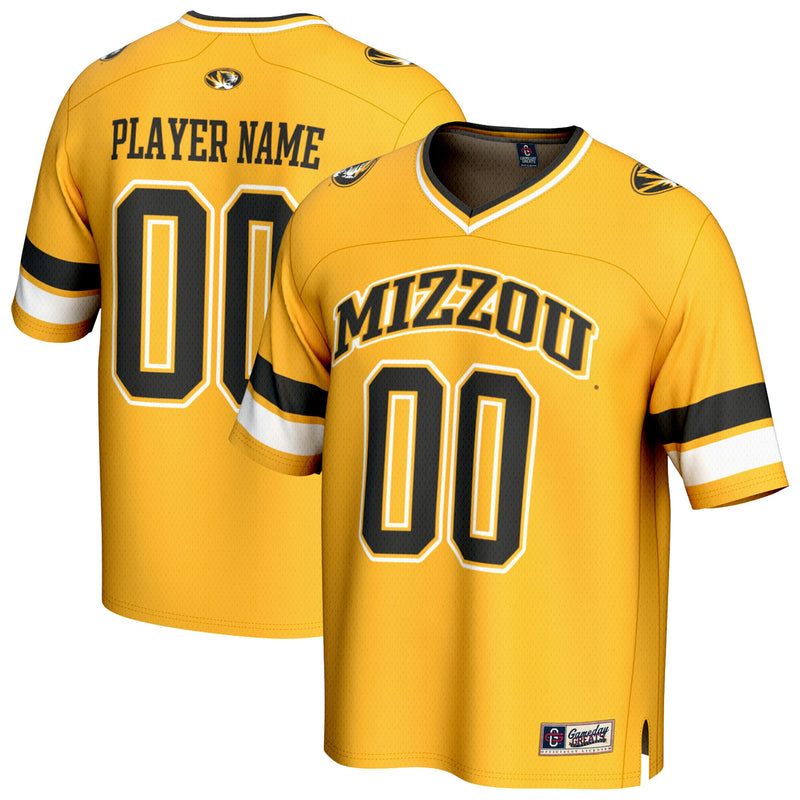 Missouri Tigers Football Jersey, Gold Fashion Sportswear Jersey Shirt, Lightweight Breathable Athletic Jersey, Casual Gift for Men