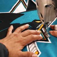 San Jose Sharks Hockey Jersey, Teal Authentic Sportswear Jersey Shirt, Long Sleeve Hockey Sweater Jersey, Casual Gift for Men, Style 201897982