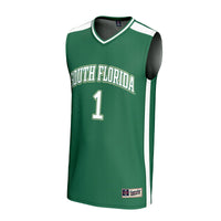 South Florida Bulls Basketball Jersey, Green Fashion Lightweight Sportswear Jersey Shirt, Sleeveless Athletic Tank Jersey, Casual Gift for Men