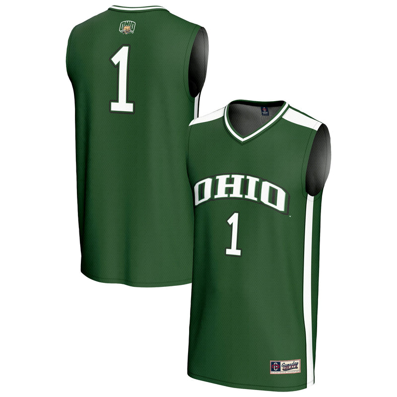 Ohio Bobcats Basketball Jersey, Green Fashion Lightweight Sportswear Jersey Shirt, Sleeveless Athletic Tank Jersey, Casual Gift for Men