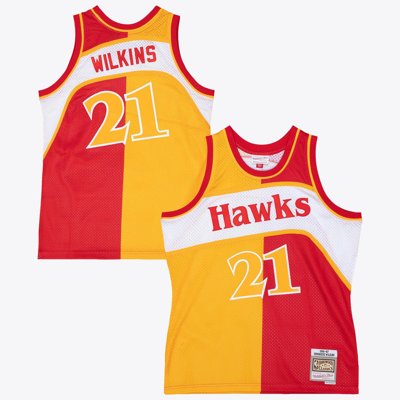 Atlanta Hawks Basketball Jersey, Red/Yellow Swingman Sportswear Jersey Shirt, Sleeveless Athletic Tank Jersey, Casual Gift for Men